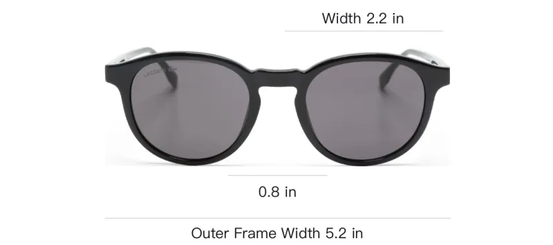 LACOSTE Logo engraved Round frame Sunglasses-3