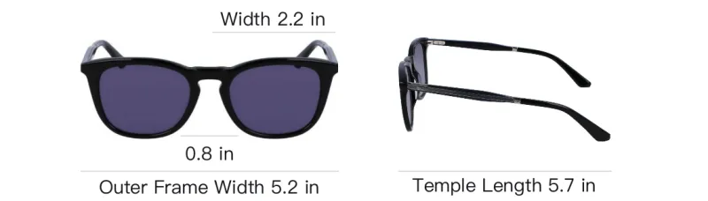 CK/Calvin Klein Acetate Rectangular Sunglasses Unisex Black-3