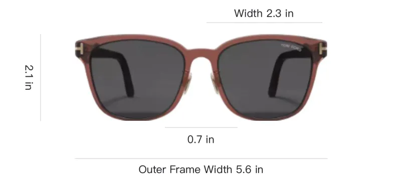 TOM FORD Plate Frame Square Sunglasses Unisex Multicolor-1