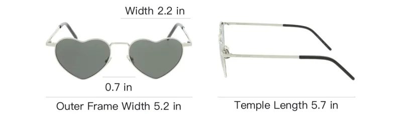 SAINT LAURENT Eyewear Heart Frame Sunglasses-3