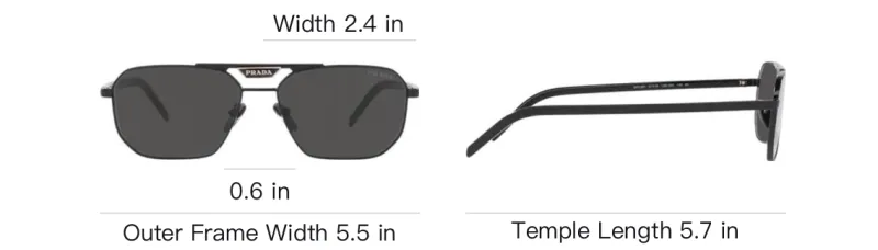 PRADA Rectangular Frame Sunglasses-3