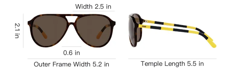 Polo Ralph Lauren Acetate Aviator Sunglasses Men's Tortoiseshell-4