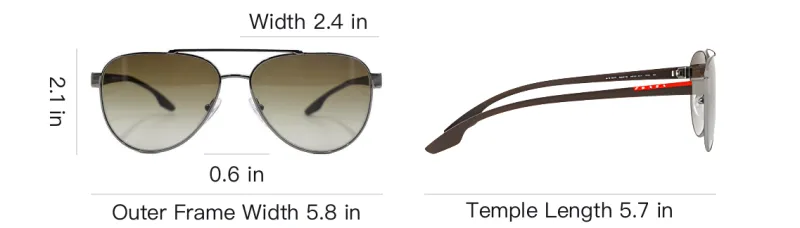 PRADA Sunglasses Men Metallic Gray/Dark Green Gradient-4