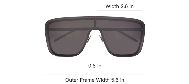 SAINT LAURENT Mask Frame Sunglasses-2