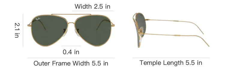 RayBan Aviator Reverse Pilot frame Sunglasses-3