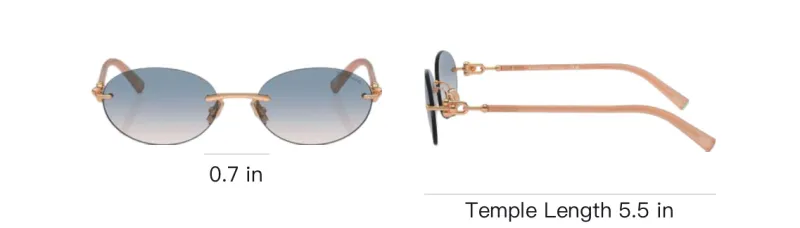 TIFFANY & CO. Oval Frameless Sunglasses-3