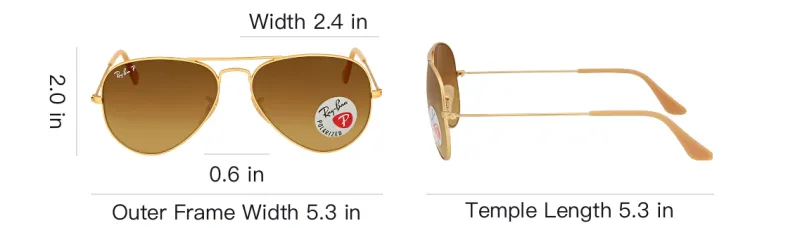 RayBan Metal Aviator Sunglasses Unisex Gold-3