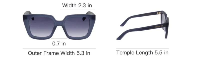DIOR Nylon Cat Eye Sunglasses Women's Blue-3