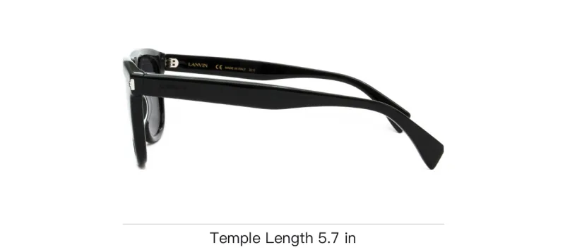 Lanvin Plastic Irregular Shape Sunglasses Men's Black-3