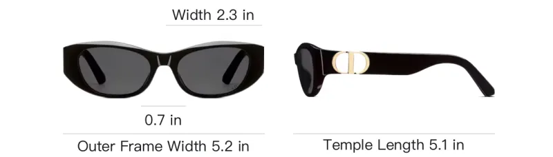 DIOR Acetate Cat Eye Sunglasses Women's Black-3