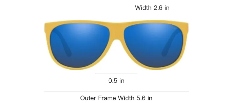 Ralph Lauren Acetate Irregular Shape Sunglasses Men's Yellow-2