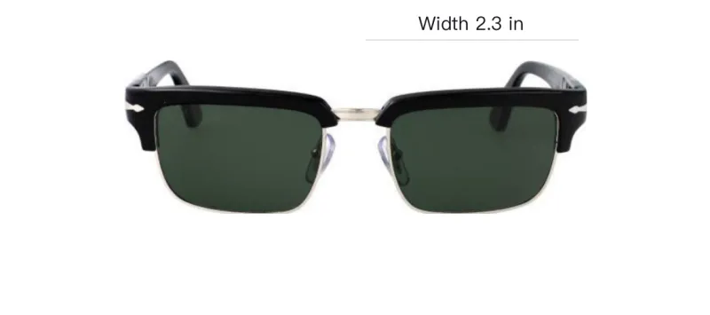 PERSOL Acetate Square Sunglasses Unisex Black-4