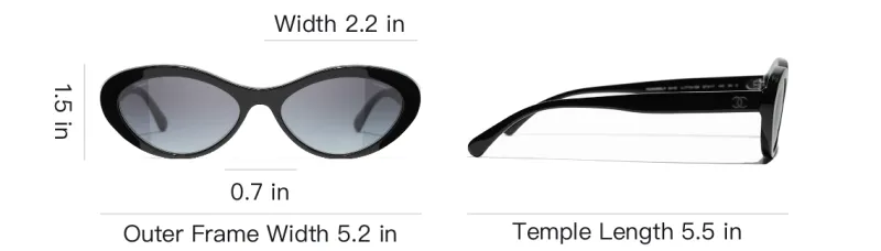 CHANEL 2000s Cc Cat eye Sunglasses-5