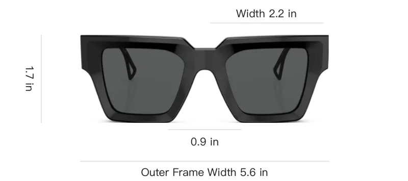 FANSIZHE Acetate Metal Irregular Shape Sunglasses Women's Black-3