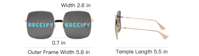 GUCCI Oversized Square Framed Sunglasses-4