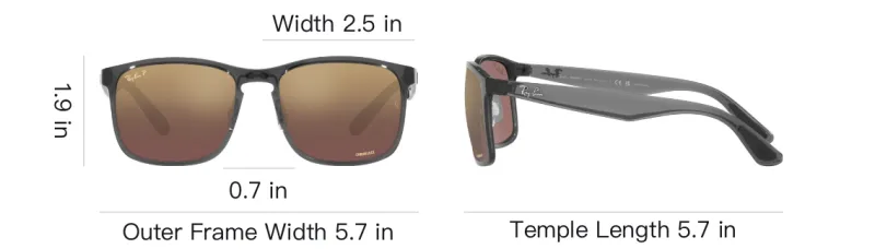 RayBan Irregular Shape Sunglasses Men's Black-3
