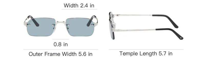 Cartier Santos Rectangle frame Sunglasses-3
