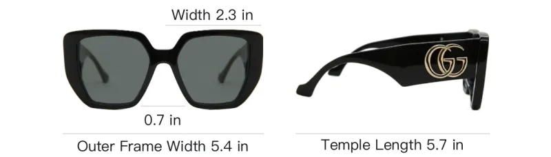 GUCCI Rectangular Frame Sunglasses-5