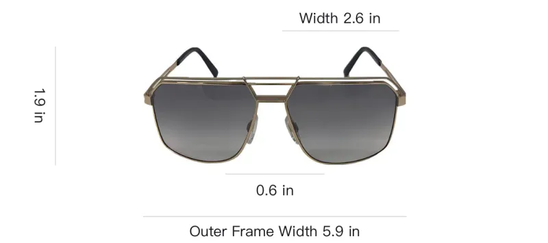CAZAL Metal Gold-Plated Aviator Sunglasses Unisex Gold-1