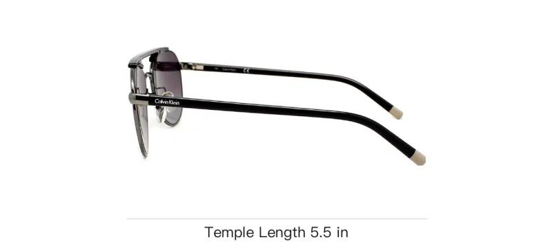 CK/Calvin Klein Metal Aviator Sunglasses Men's Black-3