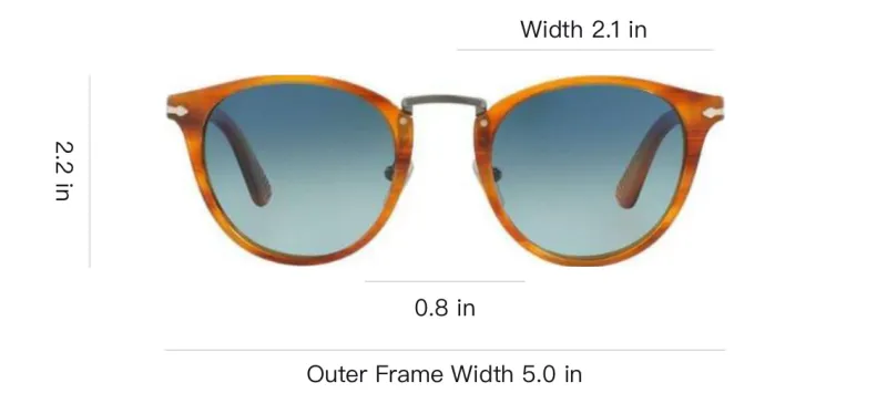 PERSOL Calligrapher Round Frame Sunglasses-7