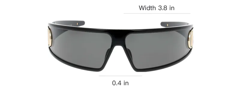 DIOR Nylon Metal Irregular Shape Sunglasses Unisex Black-2