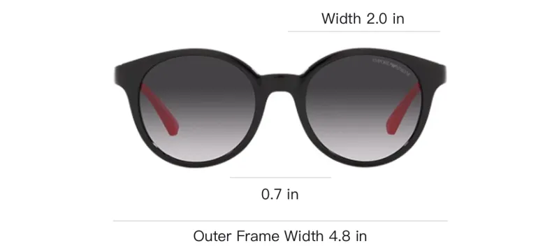 EMPORIO ARMANI Plate Frame Round Sunglasses Kids' Black-3