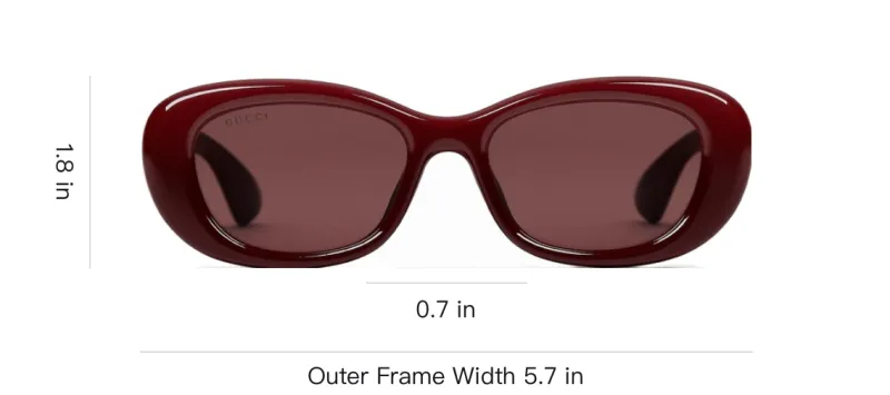GUCCI Oval frame Sunglasses-3