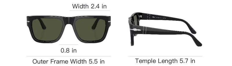 PERSOL Square frame Sunglasses-6