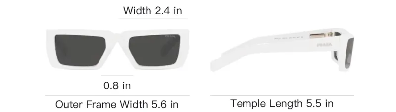 PRADA Rectangular Frame Sunglasses-4