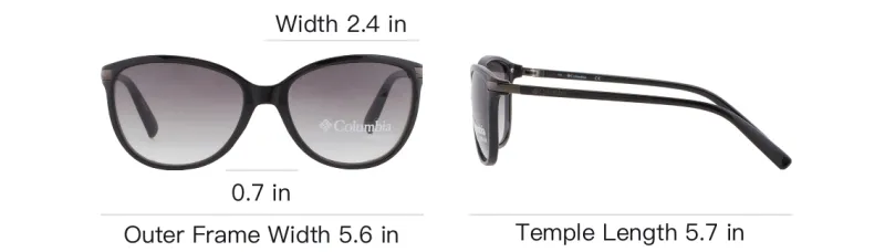 Columbia Plastic Oval Sunglasses Women's Black-4