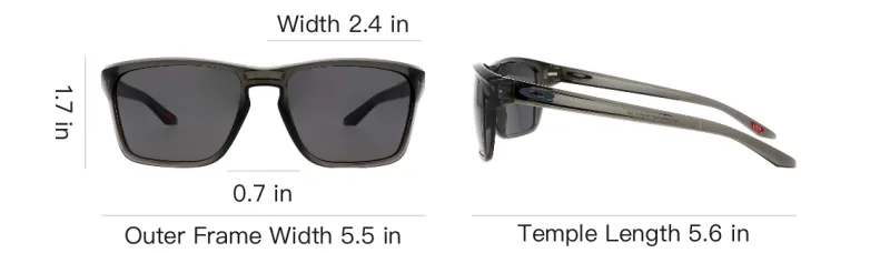 Oakley Acetate Rectangular Sunglasses Unisex Gray-3