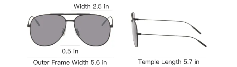 GIVENCHY Metal Aviator Sunglasses Men's Black-3