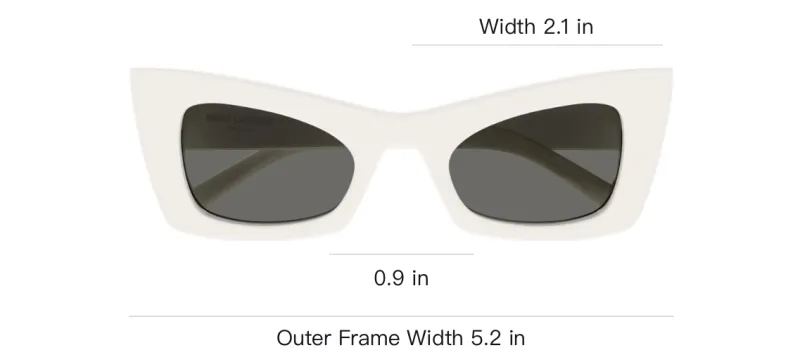 SAINT LAURENT Rectangle Frame Sunglasses-2