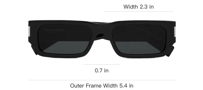 SAINT LAURENT Rectangular Frame Sunglasses-5