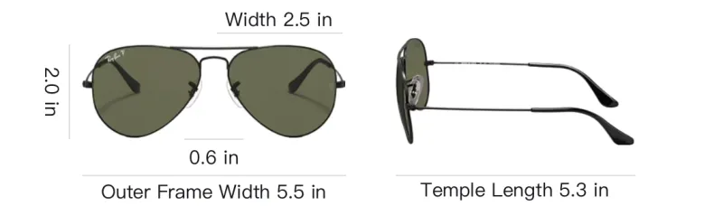 RayBan Metal Aviator Sunglasses Unisex Black-3