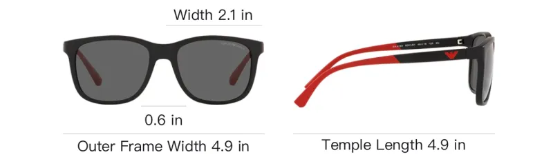 EMPORIO ARMANI Plate Irregular Shape Sunglasses Kids' Black-3