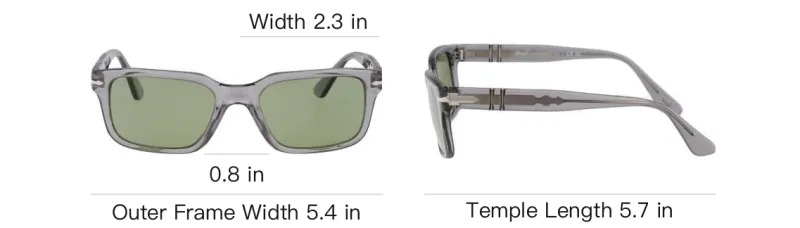 PERSOL Acetate Irregular Shape Sunglasses Women's Transparent Gray-3