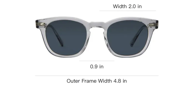 Mr. Leight Acetate Round Sunglasses Unisex Gray-2