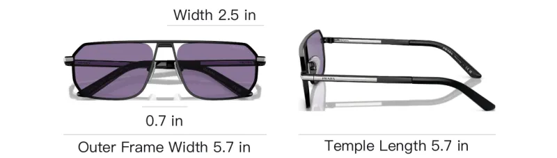 PRADA Opr A53S Rectangle frame Sunglasses-3