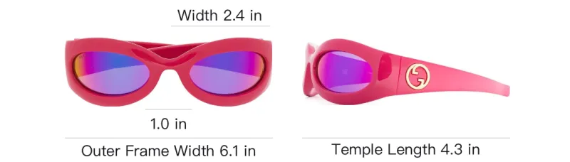 GUCCI Eyewear Oval Frame Sunglasses-2