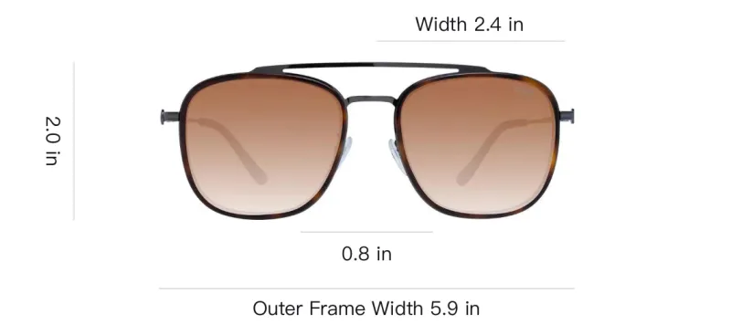 BMW Metal Aviator Sunglasses Men's Tortoiseshell-3