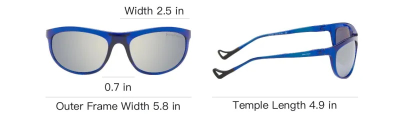 District Vision Titanium Rubber Polyacrylonitrile Oval Sunglasses Men's Blue-3