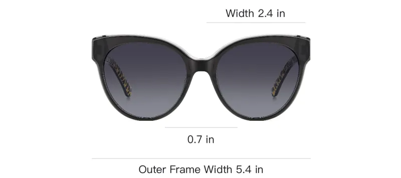 Kate Spade Acetate Round Sunglasses Women's Black-3