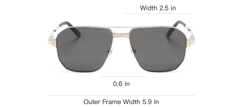 Cartier Pilot frame Tinted Sunglasses-2