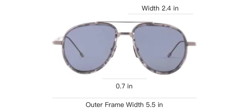 THOM BROWNE Aviator Frame Sunglasses-2