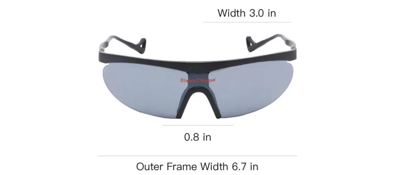 District Vision Irregular Shape Sunglasses Men's Black-5