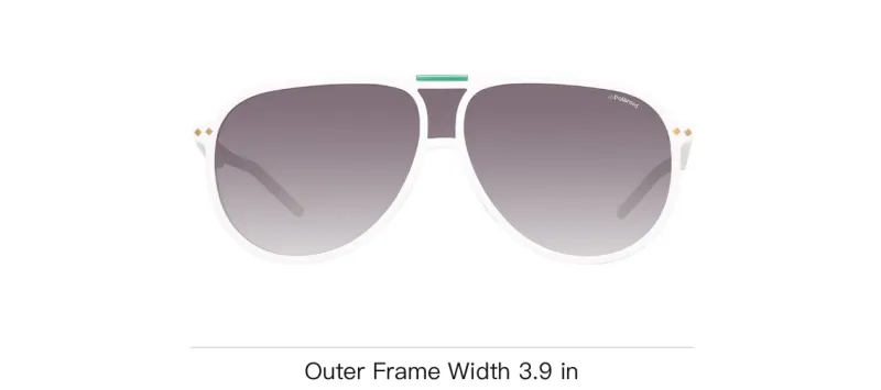 Polaroid Acetate Cat Eye Sunglasses Unisex White-3