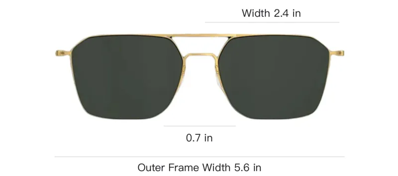 LINDBERG Aviator Sunglasses Unisex Gold-2