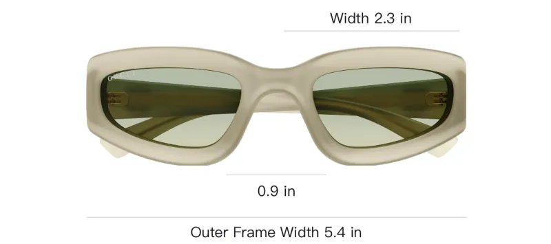 GUCCI Injection Molded Irregular Shape Sunglasses Men's Yellow-2